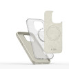 Custodia Tech-Protect Silicone Pure MagSafe per Apple iPhone 16 Pro, Cosmic Latte