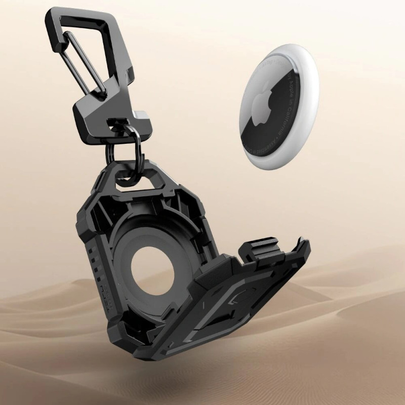 Custodia Tech-Protect Kevlar Pro per Apple AirTag 1 / 2, nera