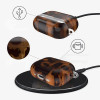 Custodia Tech-Protect Lamano per Apple AirPods Pro 1 / 2 Panther (nero e marrone)