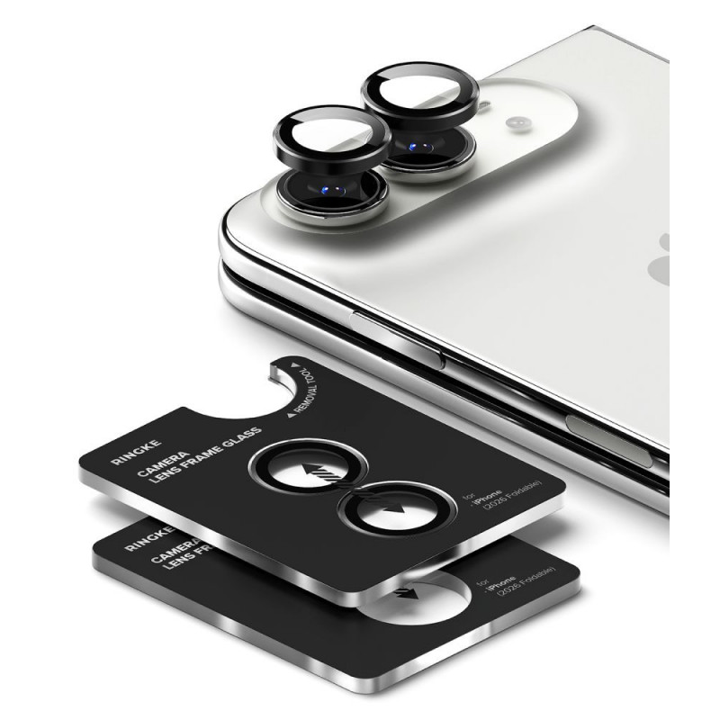 Protezione per fotocamera Ringke Camera Frame RGK12086 per Apple iPhone Duo (2 pz), nera