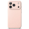 Custodia magnetica MagSafe in silicone Ringke per Apple iPhone 18 Pro, rosa sabbia
