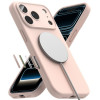Custodia magnetica MagSafe in silicone Ringke per Apple iPhone 18 Pro, rosa sabbia
