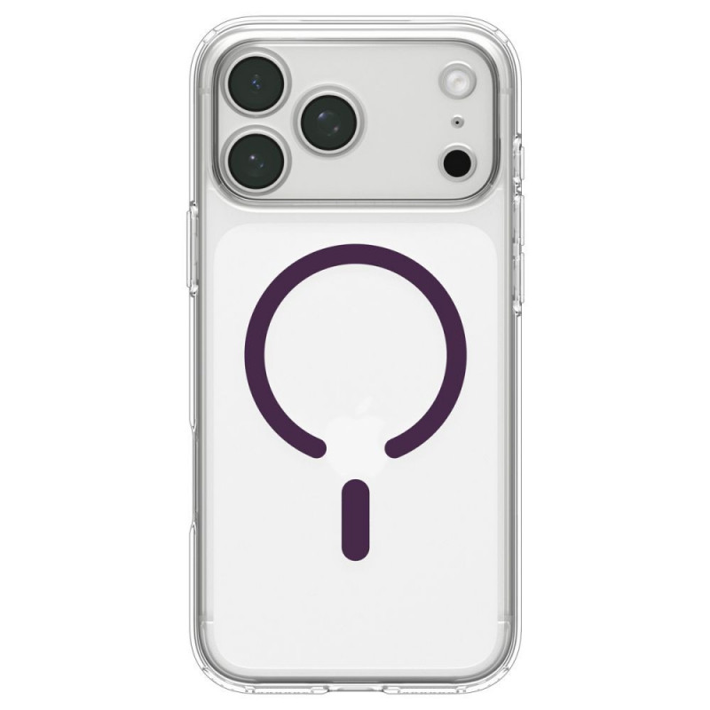 Custodia Spigen Ultra Hybrid MagSafe per Apple iPhone 17 Pro / 18 Pro, trasparente/bordeaux