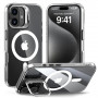 Custodia MagSafe Magstand Tech-Protect per Apple iPhone 16, trasparente