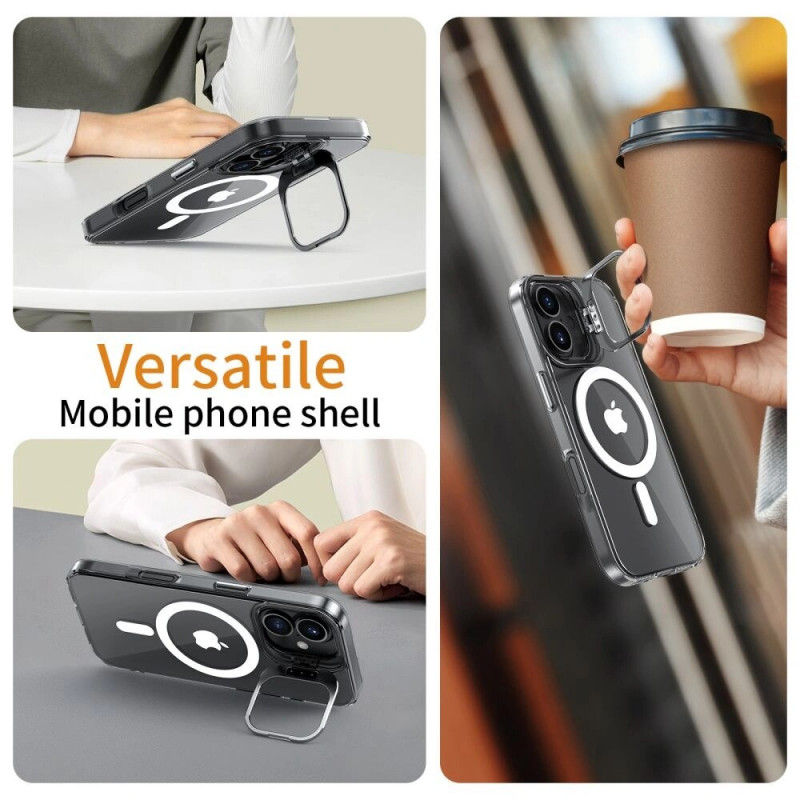 Custodia MagSafe Magstand Tech-Protect per Apple iPhone 16, trasparente