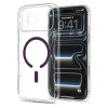 Custodia Spigen Ultra Hybrid MagSafe per Apple iPhone 17 Pro Max / 18 Pro Max, trasparente/bordeaux