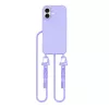 Custodia Tech-Protect Magnecklace MagSafe con lanyard per Apple iPhone 16, viola