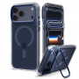 Custodia Spigen Ultra Hybrid Optik S MagSafe per Apple iPhone 17 Pro / 18 Pro, Clear/Deep Blue