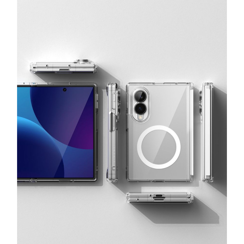 Custodia Ringke Fusion Flap Magnetic MagSafe per Samsung Galaxy Z Fold 8, trasparente