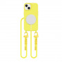 Custodia Tech-Protect Magnecklace MagSafe con lanyard per Apple iPhone 14, giallo canarino