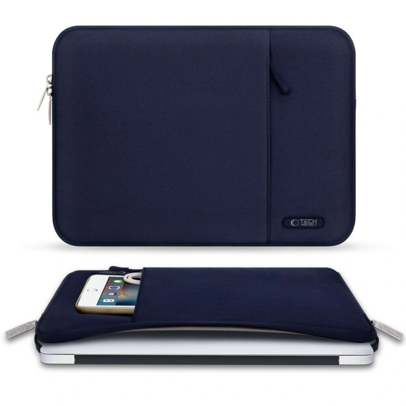 Custodia per laptop Tech-Protect Sleevy 13-14" blu navy