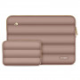 Custodia Tech-Protect Puffy per laptop 15-16" con borsa accessori, Walnut