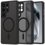 Custodia MagSafe Tech-Protect MagCam per Samsung Galaxy S25 Ultra, nero opaco