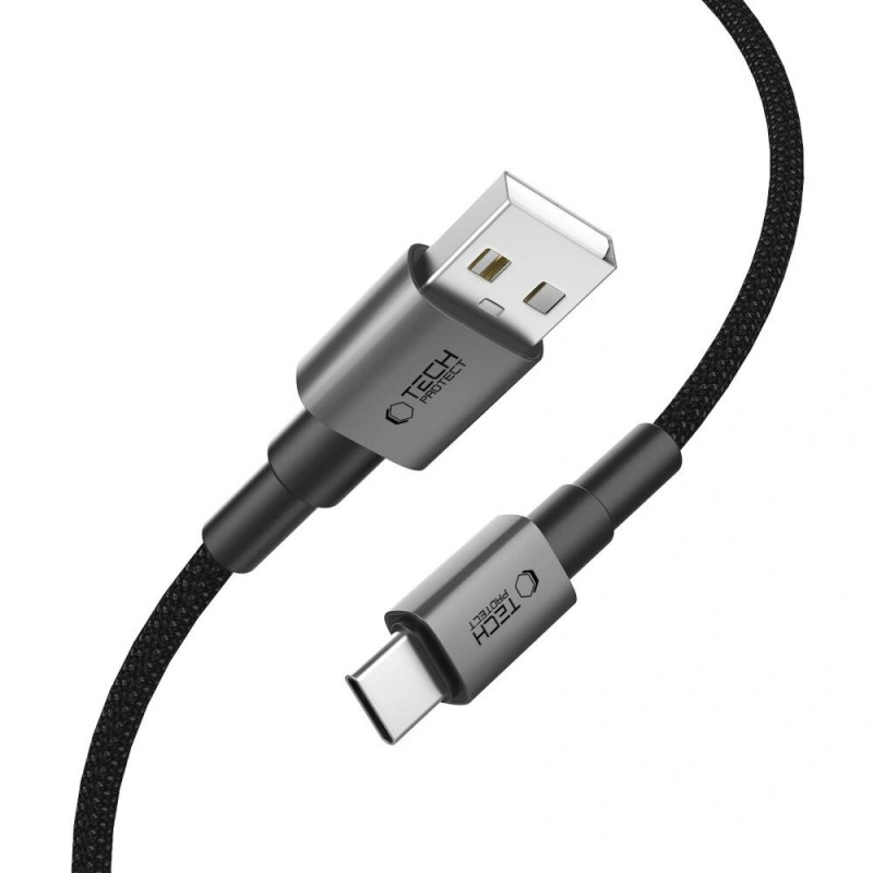 Cavo Tech-Protect Ultraboost DNA USB-A / USB-C 15W/3A 100 cm, grigio ferro