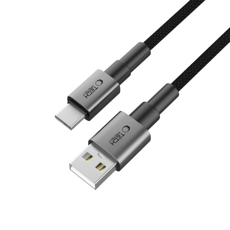 Cavo Tech-Protect Ultraboost DNA USB-A / USB-C 15W/3A 100 cm, grigio ferro
