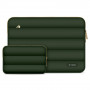 Custodia Tech-Protect Puffy per laptop 15-16" con borsa accessori, verde militare