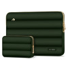 Custodia Tech-Protect Puffy per laptop 15-16" con borsa accessori, verde militare