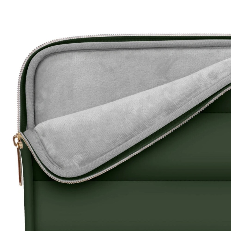Custodia Tech-Protect Puffy per laptop 15-16" con borsa accessori, verde militare