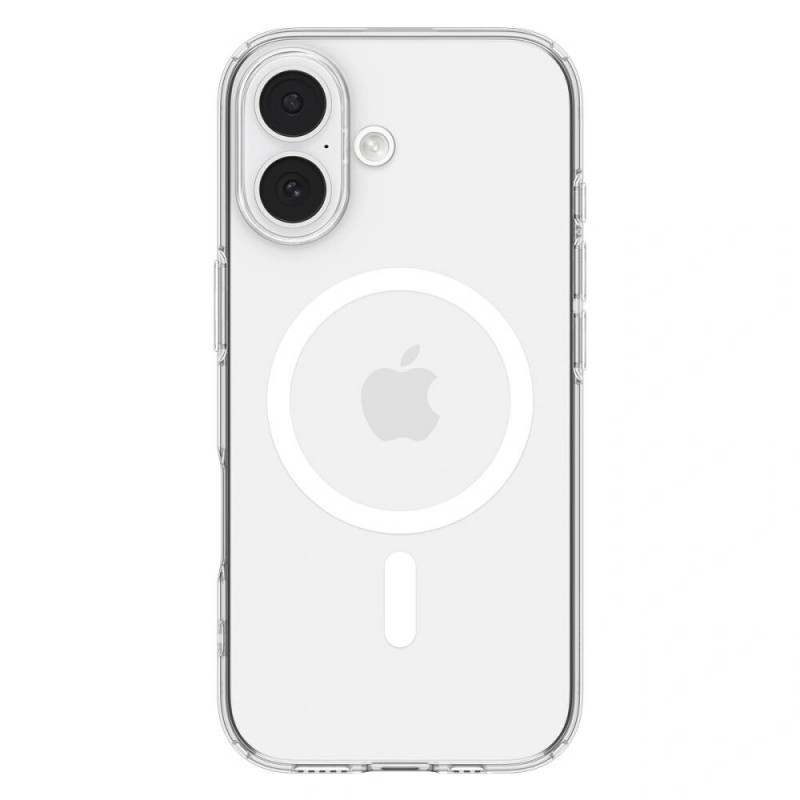 Custodia Spigen Liquid Crystal Mag MagSafe per Apple iPhone 17, trasparente/bianca