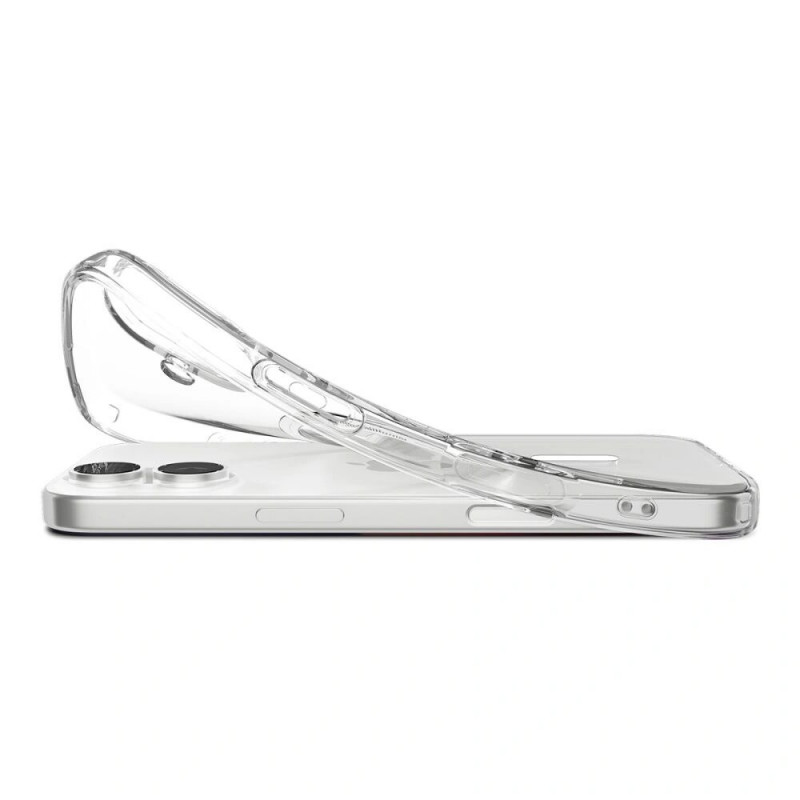 Custodia Spigen Liquid Crystal Mag MagSafe per Apple iPhone 17, trasparente/bianca