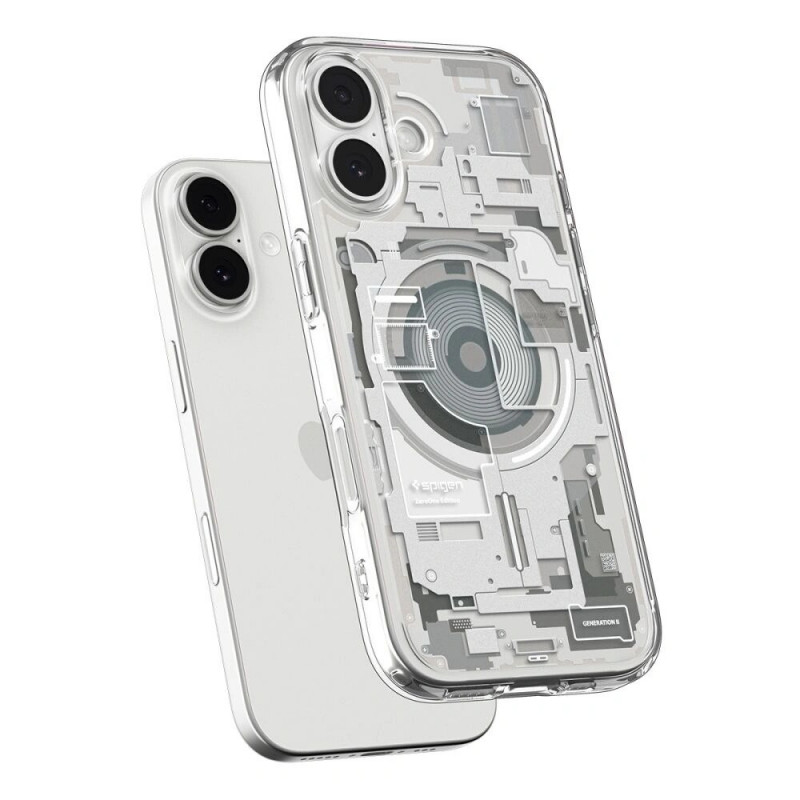 Custodia Spigen Ultra Hybrid Mag MagSafe per Apple iPhone 17 Zero One, Natural Titanium