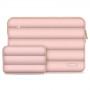 Custodia per laptop Tech-Protect Puffy 13-14" con borsa per accessori, Dusty Rose