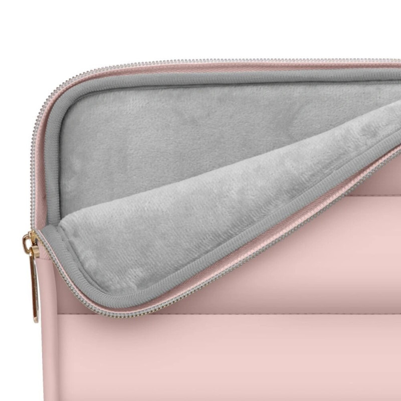 Custodia per laptop Tech-Protect Puffy 13-14" con borsa per accessori, Dusty Rose