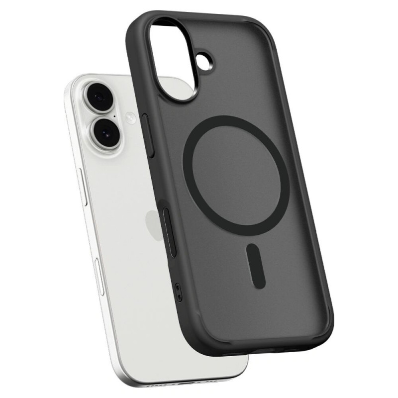 Custodia Spigen Ultra Hybrid Mag MagSafe ACS10383 per Apple iPhone 17, nero Frost