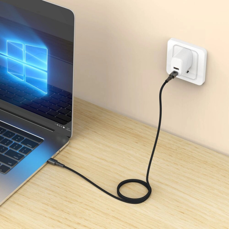 Cavo USB-C / USB-C Tech-Protect Ultraboost DNA PD60W/3A 50 cm, grigio ferro