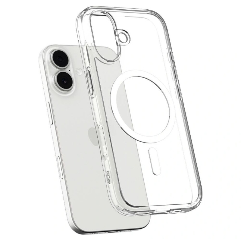 Custodia Spigen Ultra Hybrid Mag MagSafe ACS10380 per Apple iPhone 17, trasparente/bianca