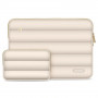 Custodia per laptop Tech-Protect Puffy 13-14" con borsa accessori, sabbia