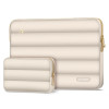 Custodia per laptop Tech-Protect Puffy 13-14" con borsa accessori, sabbia