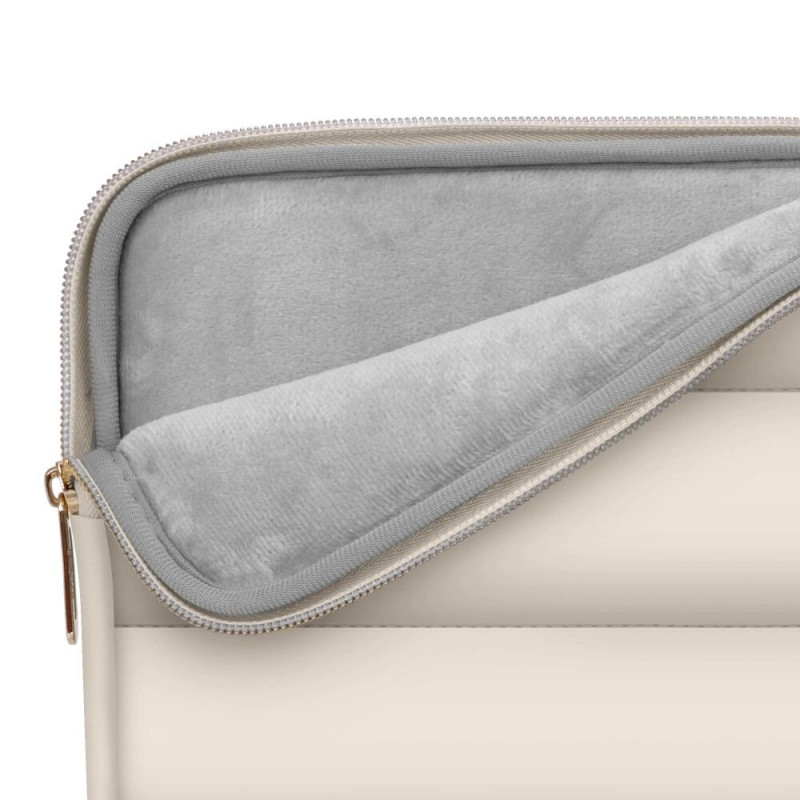 Custodia per laptop Tech-Protect Puffy 13-14" con borsa accessori, sabbia