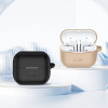 Custodia con gancio in silicone Tech-Protect per Samsung Galaxy Buds 3 / 3 Pro, Cafe Latte