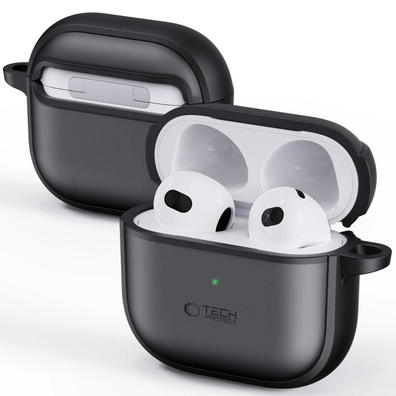 Custodia Tech-Protect Magmat per Apple AirPods 4, nero opaco