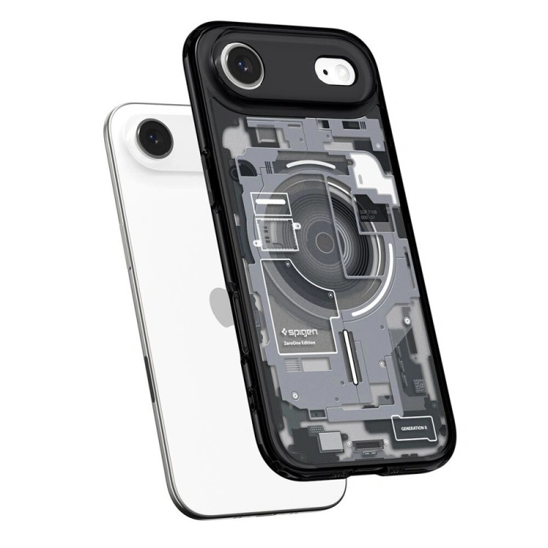 Custodia Spigen Ultra Hybrid Mag MagSafe ACS10320 per Apple iPhone Air, Zero One Black