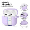 Custodia in silicone con moschettone Tech-Protect per Apple AirPods 3, lavanda