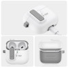 Custodia Slim Hook Tech-Protect per Apple AirPods 4, bianca