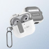 Custodia Slim Hook Tech-Protect per Apple AirPods 4, bianca