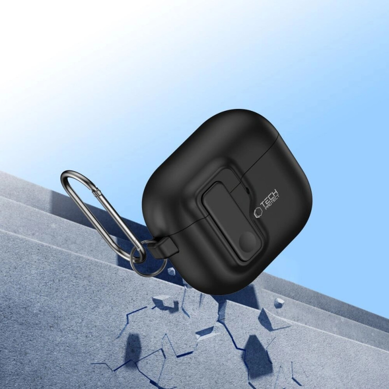 Custodia Slim Hook per Apple AirPods 4, nera Tech-Protect