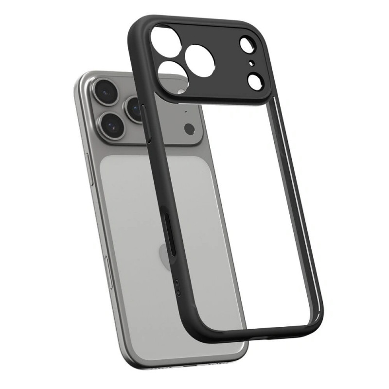 Custodia Ultra Hybrid Spigen per Apple iPhone 17 Pro Max, nero opaco