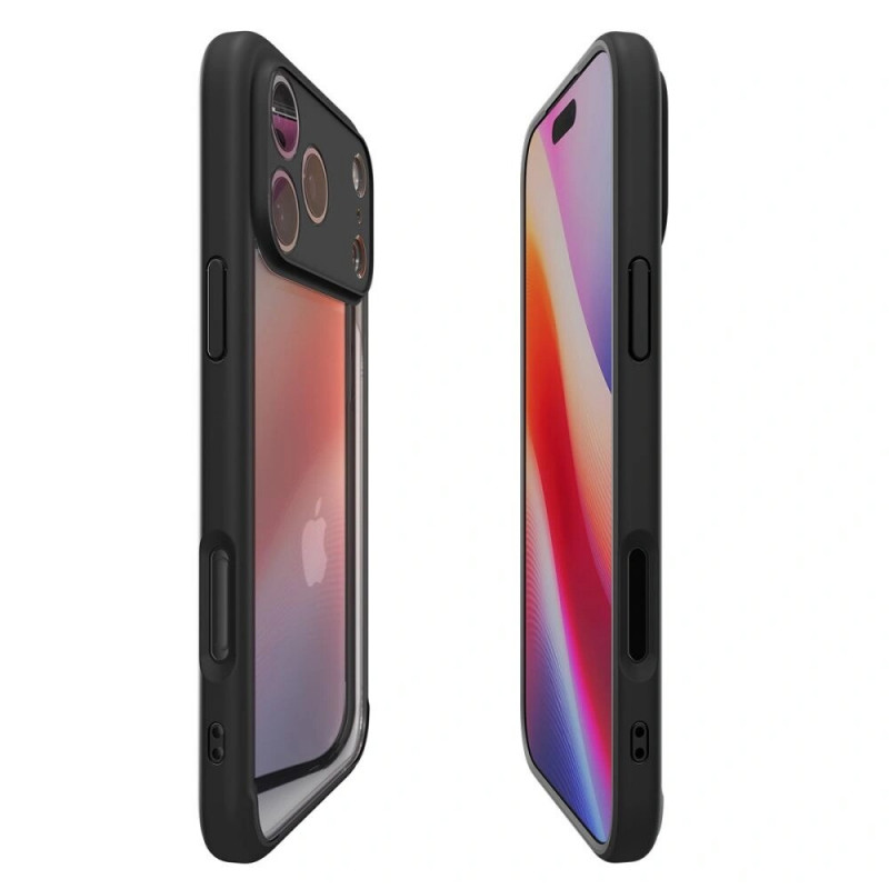 Custodia Ultra Hybrid Spigen per Apple iPhone 17 Pro Max, nero opaco