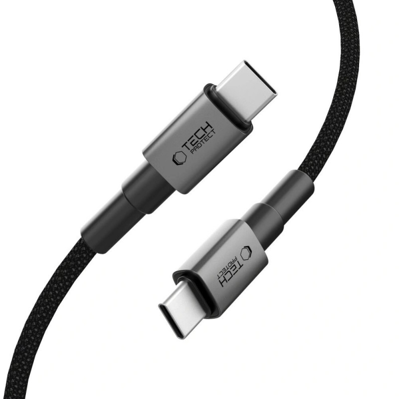 Cavo USB-C / USB-C Tech-Protect Ultraboost DNA PD100W/5A 50 cm, grigio ferro