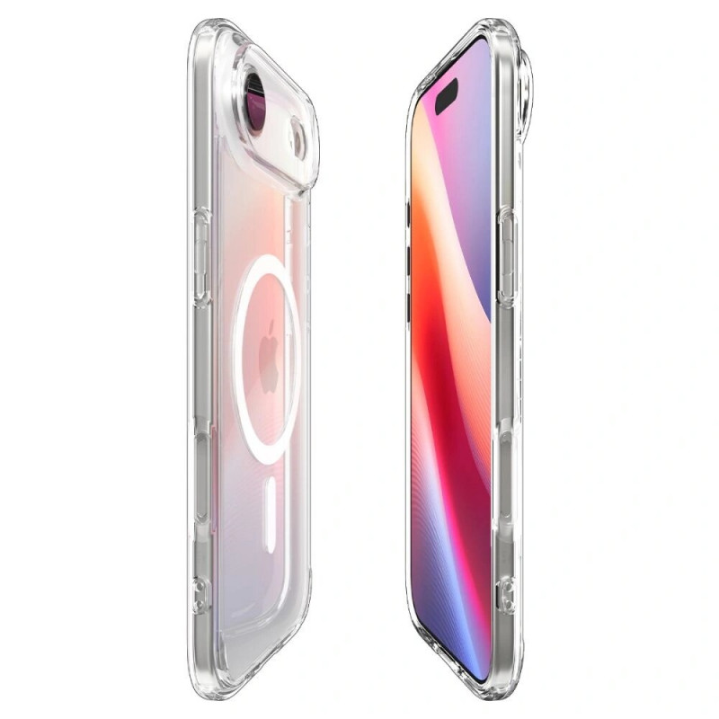 Custodia Spigen Ultra Hybrid Mag MagSafe ACS10313 per Apple iPhone Air, trasparente/bianca