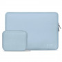 Custodia Tech-Protect NeoSlim per laptop 13-14" con borsa accessori, blu invernale