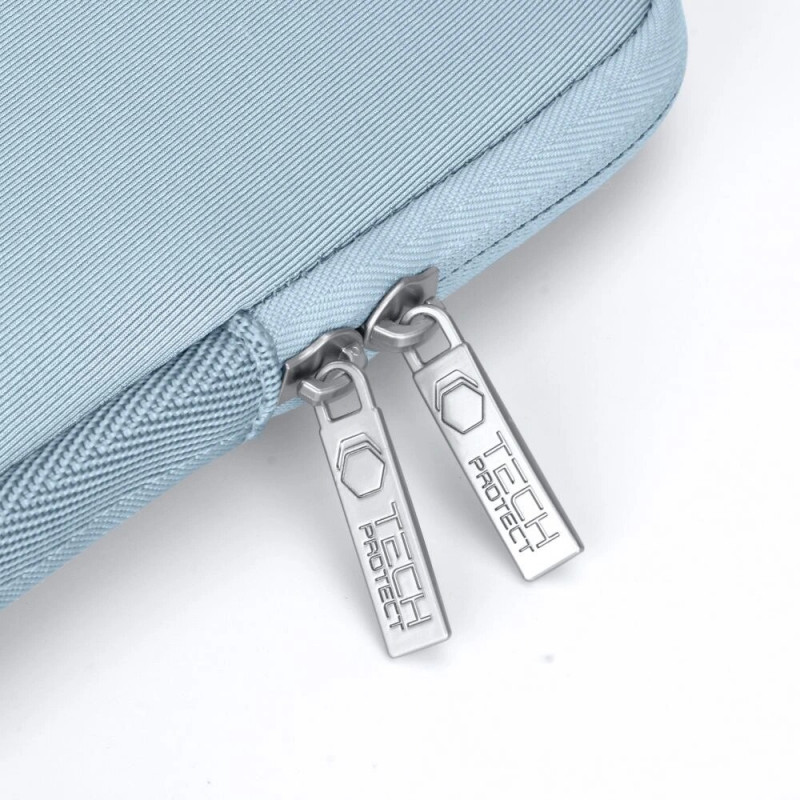 Custodia Tech-Protect NeoSlim per laptop 13-14" con borsa accessori, blu invernale