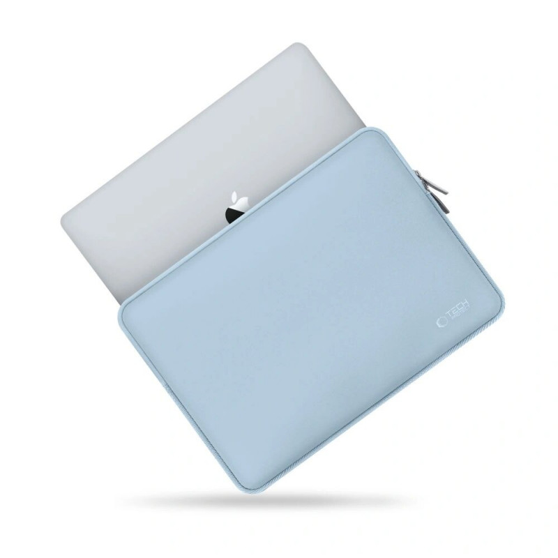 Custodia Tech-Protect NeoSlim per laptop 13-14" con borsa accessori, blu invernale