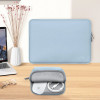 Custodia Tech-Protect NeoSlim per laptop 13-14" con borsa accessori, blu invernale