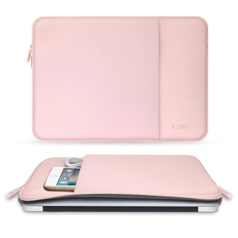 Custodia per laptop Tech-Protect Neoprene 13", Dusty Rose (rosa)