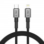 Cavo USB-C / Lightning Tech-Protect Ultraboost DNA PD27W/3A 100 cm, grigio ferro
